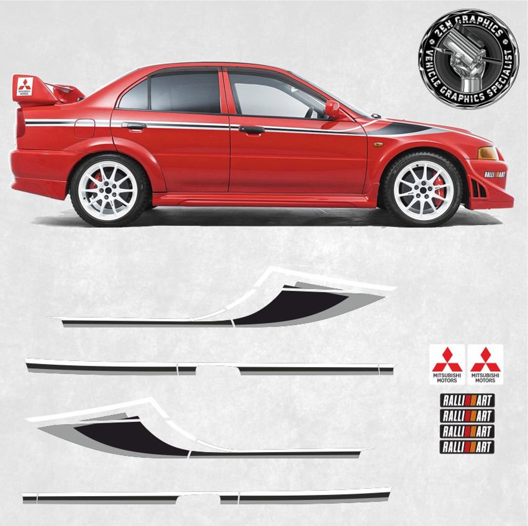 三菱ランサーエボリューション Evo 6 トミ・マキネン サイドストライプ 