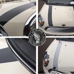 Bonnet Stripes Kit to fit Mini Cooper LCi R55 / R56 / R57 / R58 / R59 2010 - 2015 Stickers Decals Graphics Foils Adhesive Vinyl Styling
