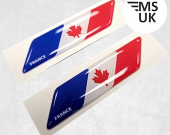 France Montreal Canada 70mm Domed badges Decals Stickers transfers