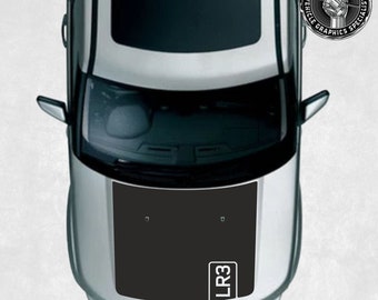Aufkleber für Haube / Motorhaube passend für DIFIziere 3 LR3 Landrover Aufkleber Grafik matt texturierte Air-Release-Vinyl-Grafikfolien dekoratives Styling