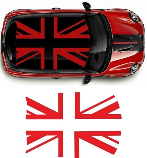 Roof Union Jack Graphics to Fit Mini F56 Cooper Vinyls Decals Stickers