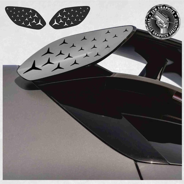 Rear Wing Spoiler Decals for Mercedes W177 A45S A35 AMG 2018 onwards Stickers Genuine Hexis Vinyl Decals Foils Decorative