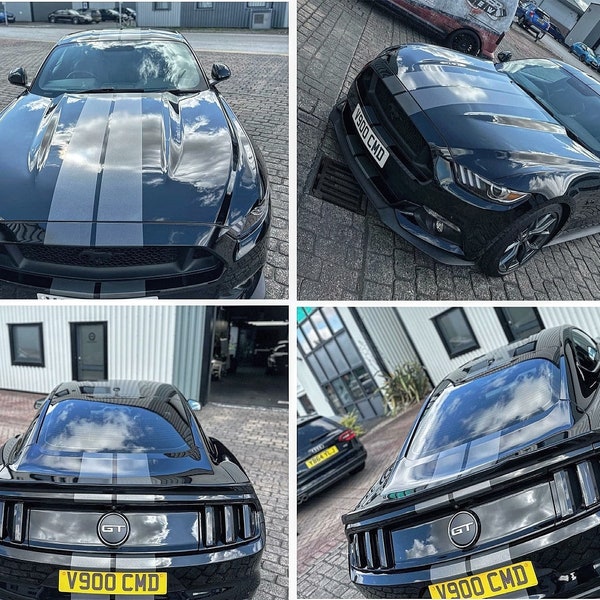 Ford Mustang GT Hood Stripe Decal - For 1985-1993 Mustang Models - 3M / Oracal Vinyl Graphic