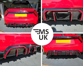 Rear JCW Bumper diffuser Accents Decals for Mini F66 F65 F67 Cooper S John Cooper Works vinyl Stripes stickers Decorative  Adhesive
