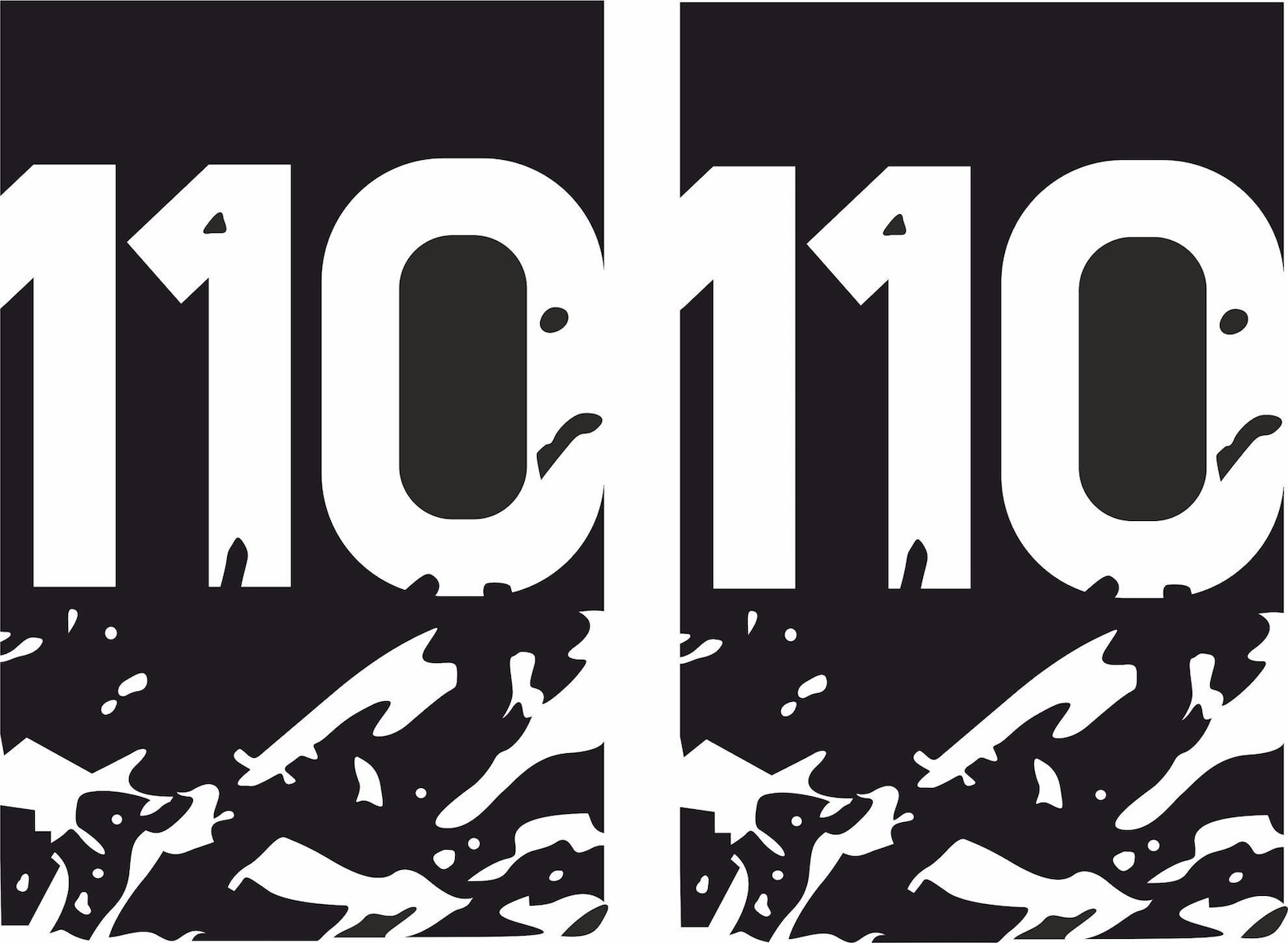 110 Side Wing Panel Decals to Fit Defender 110 - Choose Size and Colour ...