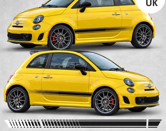 Side Stripes for Fiat 500 / 595 Abarth Vinyl Stickers Decals Graphics Decorative Foils Styling Accessories