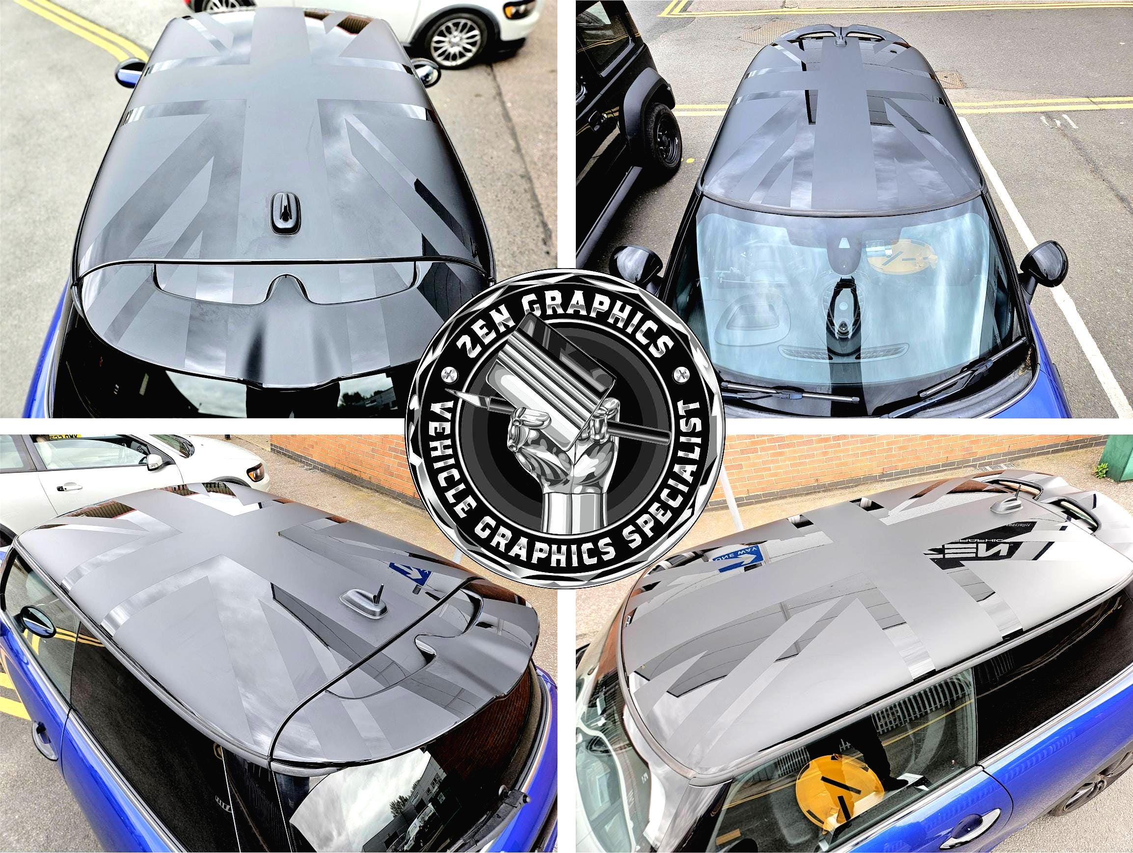 Lcif Graphics Full Roof Night / Union Jack for F56 LCI / LCI 2 2018–2023 Cooper S JCW ...