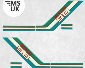 side Stripes to fit Defender 90 1990- 1992 Vinyl Decals Stickers Foils Decorative Parts