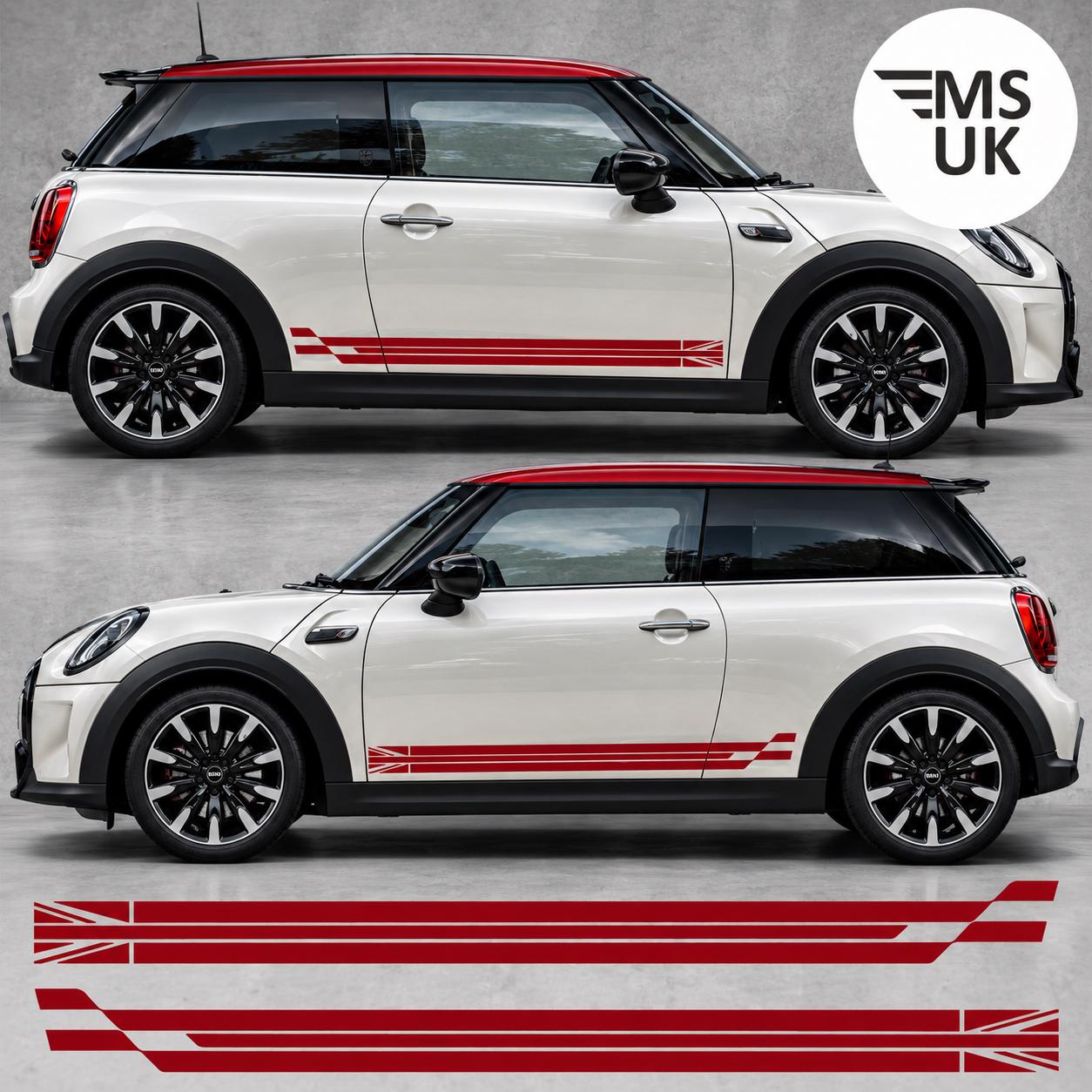 Union Jack Side Stripes for Mini F56 3 Door Pre LCI / Lci / Lci2