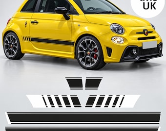 Side Stripes for Fiat 595 Abarth Vinyl Stickers Decals Graphics Decorative Foils Styling Accessories