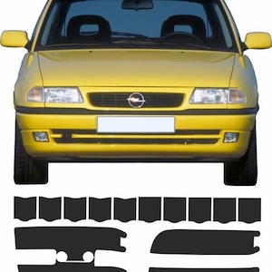 Lüftungsschlitz-Inlay für Vauxhall / Opel Astra F MK3 Phase 2 Vinyl-Aufkleber Abziehbild-Grafik Folien