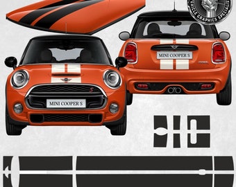 Motorhaube Streifen Passend Für Mini R56 One / One D / Cooper S / JCW Vinyl Sticker Aufkleber Folien Dekorative Vinyl - Österreich