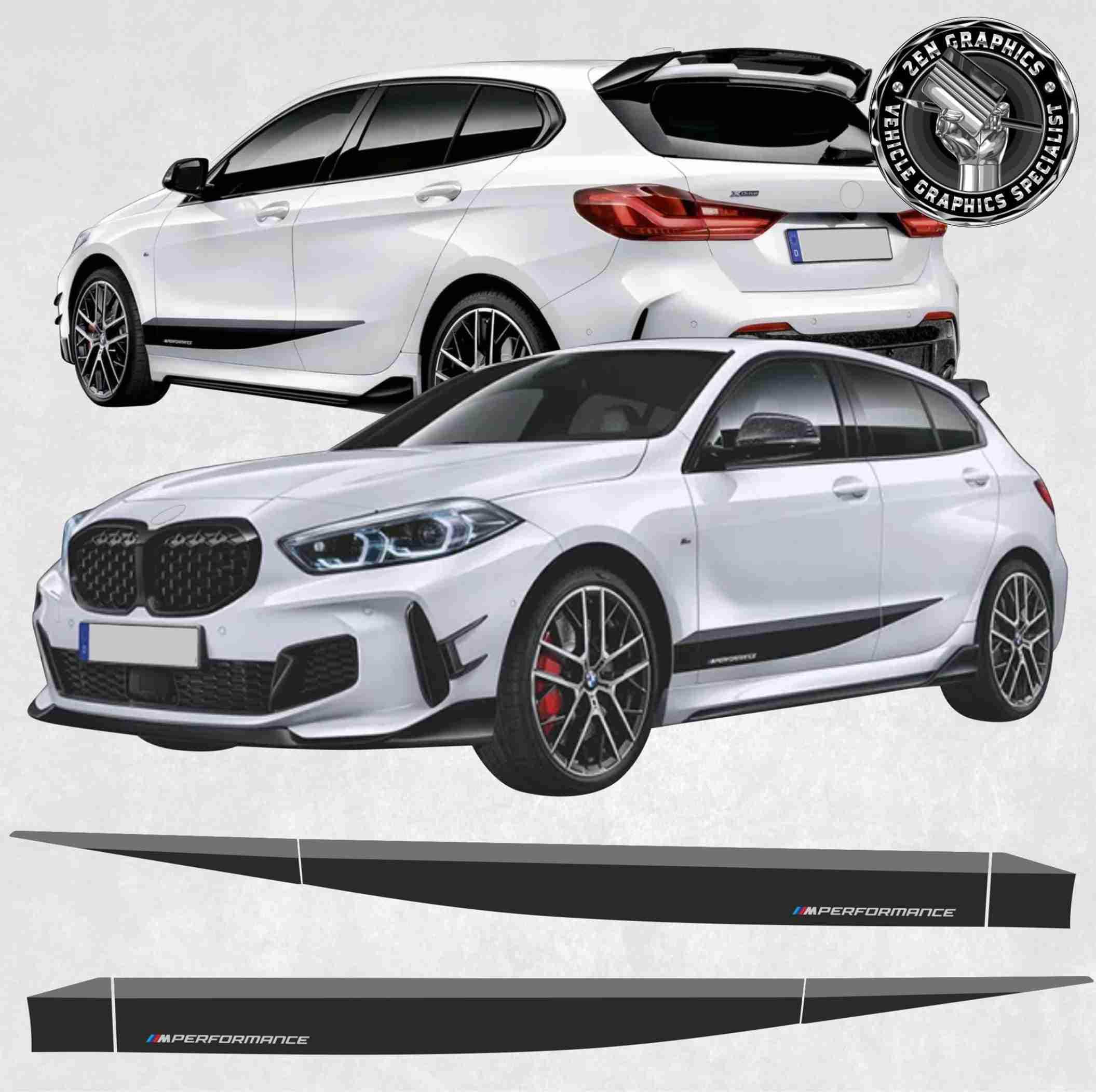 Side Stripes to Fit BMW 1 Series F40 / M135i M Performance Sdecals