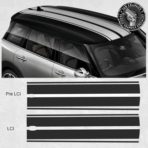 Roof & Spoiler Stripes to fit Mini F54 Clubman Cooper S JCW All4 Stickers exact factory size and spec Genuine Hexis Vinyl