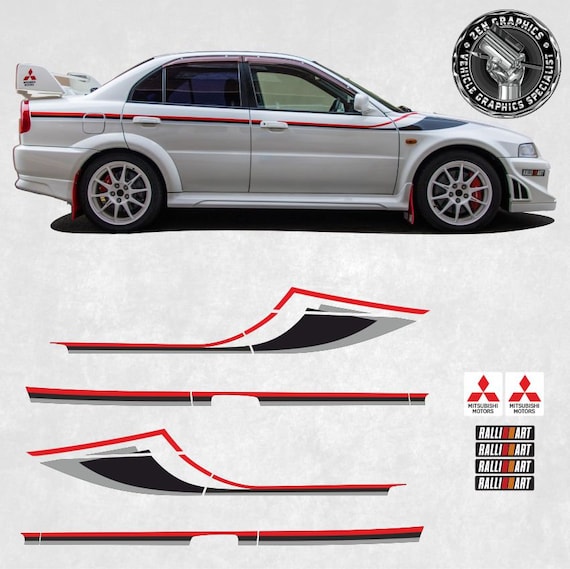 MITsubishi Lancer EVO Evolution 6 Tommi Makinen seitenstreifen beste Reproduktion verfugbar Aufkleber Abziehbilder Grafiken Etsy