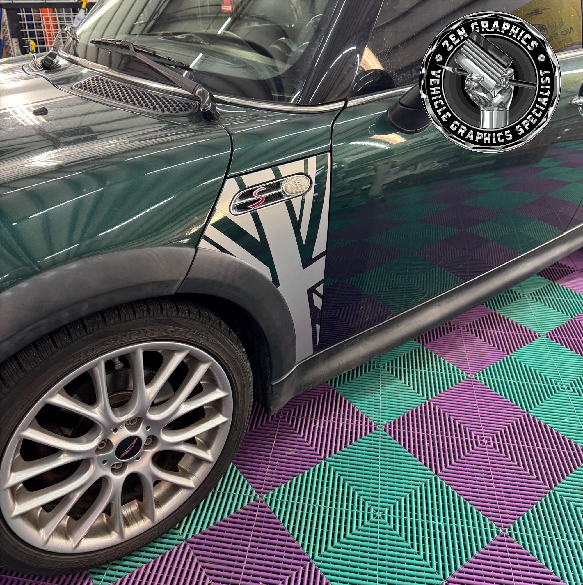 Scuttle Union Jack Kit to Mini R50 / R53 Cooper S Decals Sticker