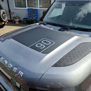 90 Bonnet Decal to fit 2020+ Defender 90 - front vinyls graphics stickers PPF