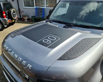 Adhesivo decorativo para capó compatible con Land Rover Defender 90/110. Vinilos gráficos, pegatinas, accesorios de estilo decorativos.