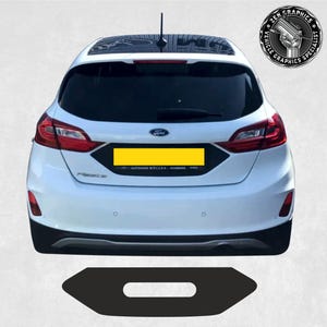 Adatto a: Ford Fiesta Mk8 Targa posteriore Adesivo in vinile oscurante Pellicola Hexis Air Release Nero opaco testurizzato