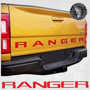 Inserciones de letras de vinilo para la caja trasera para Ford Ranger Gen 2 2019-2023, gráficos, calcomanías, láminas, accesorios decorativos, calcomanías Wildtrak