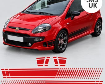Side Stripes to fit Fiat Punto Evo Abarth Evo Vinyl Stickers Decals Graphics Foils Decorative Vinyl Styling accessories parts