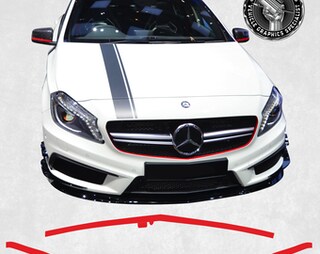 Griglia Anteriore ABS Nero Argento Per Mercedes CLA W117 2014-2019 | Sostituzione Diretta Calandra