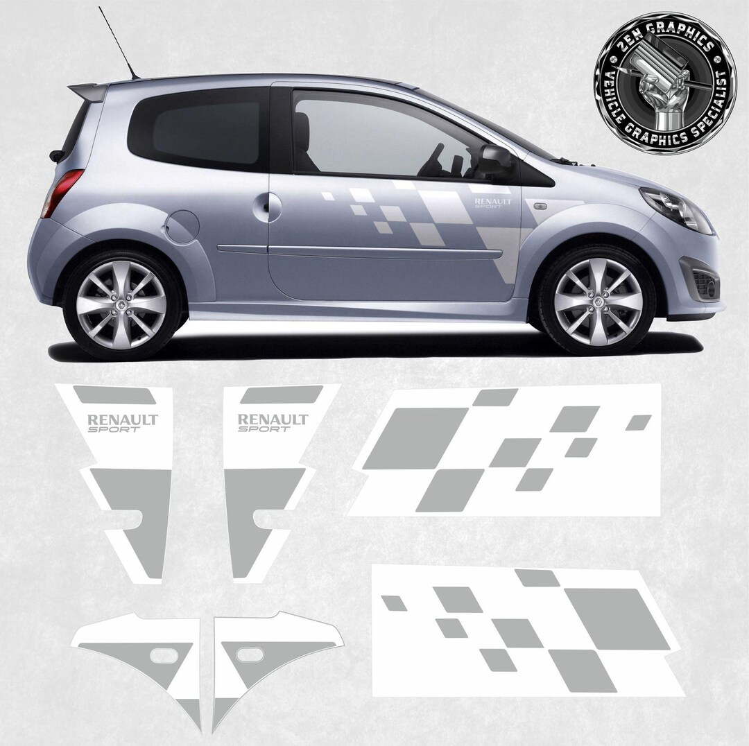 Renault Window Graphics Side Decal Kit to Fit Renault MK2 Twingo RS 133 Stickers Stripes ...
