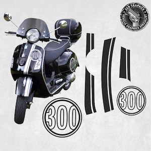Rayas para adaptarse a Vespa Piaggio GTS Super 300 Adhesivos Gráficos Envoltura Láminas Decorativas