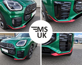 Front Splitter Accent Stripes for Mini U25 Countryman JCW Stickers Decals Graphics Adhesive Foils Decorative Vinyl Electric Cooper S