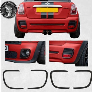 Front & rear Bumper Vinyl overlay&#39;s  Kit to fit Mini R56 GP / JCW / Cooper S  Stickers Decals Graphics Foils Decorative