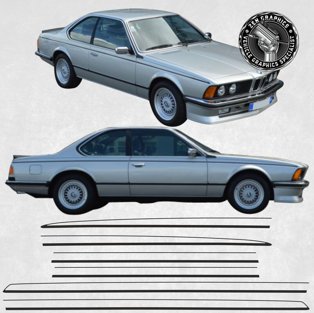 Stripes for BMW 6 Series E24 Csi M-technic Factory Stickers Decals ...