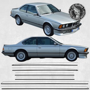 May include: Silver coupe car with black trim, shown from multiple angles. Below the car are several black vinyl stripes. The image includes a logo that says "ZEN GRAPHICS VEHICLE GRAPHICS SPECIALIST".