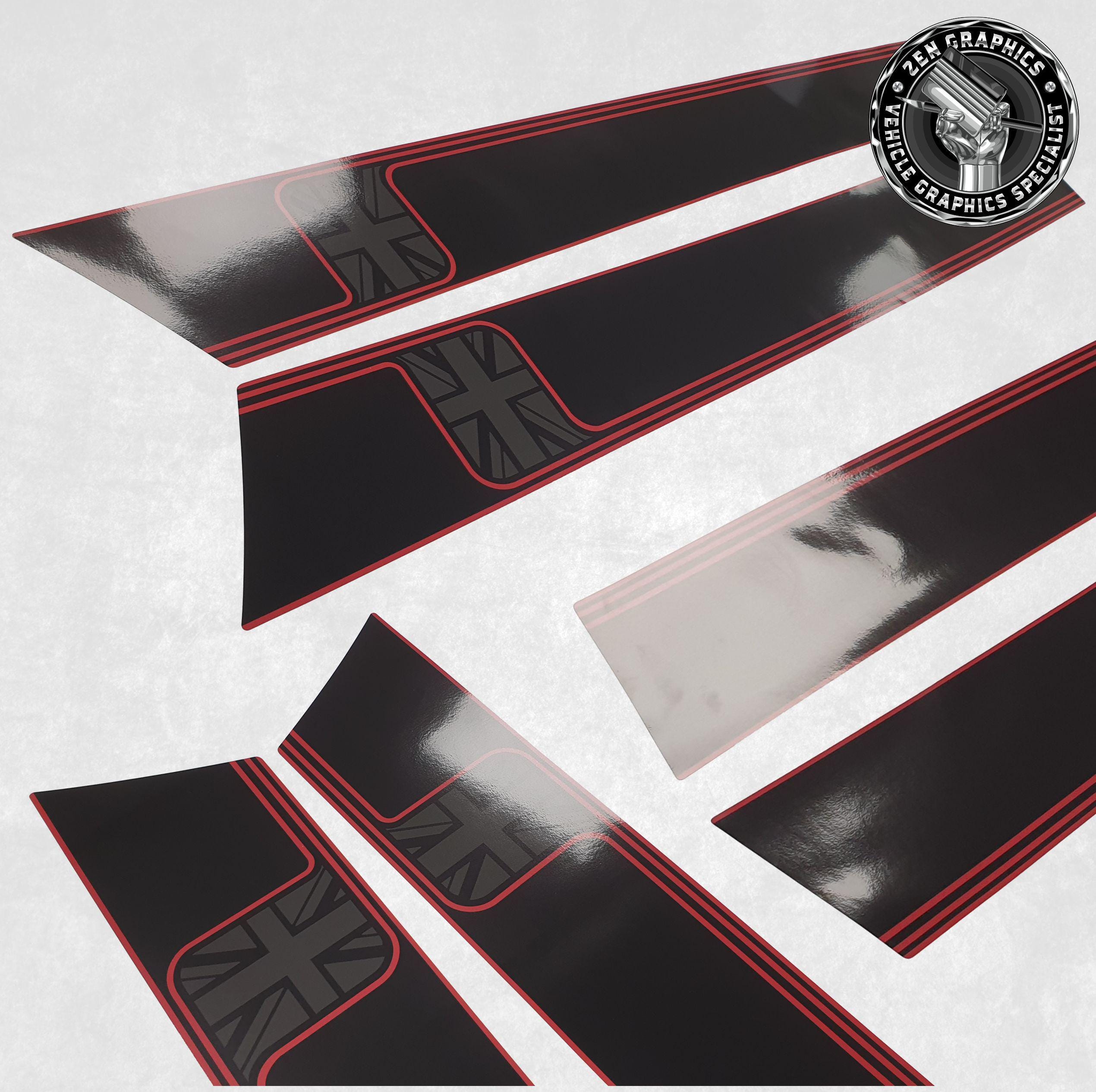 Union Jack Bonnet Stripes passend für Mini LCi2 F55 / F56 Cooper S / JCW Vinyl Sticker Folien Aufkleber Dekorativ
