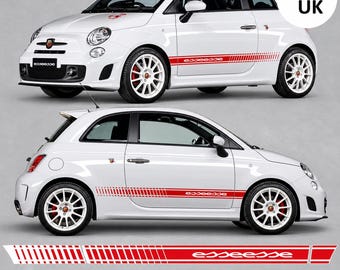 Side Stripes for Fiat 500 / 595 Abarth esseesse Vinyl Stickers Decals Graphics Decorative Foils Styling Accessories