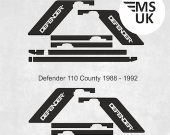 Single Colour side Stripes for Defender 110 / County Decals vinyl graphics stickers Decorative Adhesive Foils Parts Accessories Classic