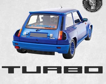 Replacement rear Glass Decal for Reno 5 Gordini Turbo Vinyl Graphics Sticker Foil Decoratoive Parts