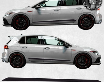 Side Stripes Kit to fit Golf R GTI GTD MK8 Stickers Decals Graphics