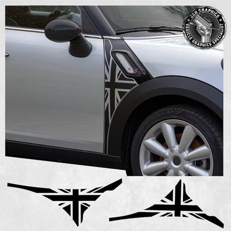 Mini R60 Decals Scuttle Union Jacks to Fit Mini R60 Countryman & R61 Paceman Decals ...