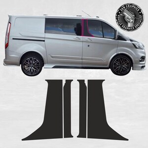 thumbnail image 2 of Custom Side Stripes / Text Sticker Set For Ford Tourneo Custom / Transit 2 of 5