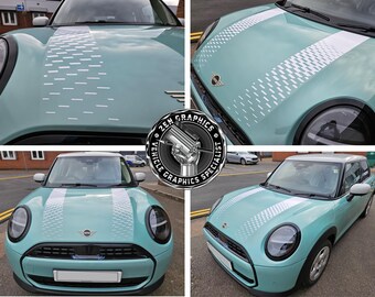 Bonnet Stripes for Mini F65 F66 & F67 Stickers Decals Graphics Vinyl Decorative Foil