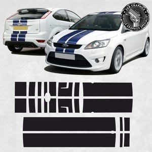 Autocollants autocollants pour Ford Focus MK2 ST Facelift, dimension exacte et ajustement parfait, vinyle décoratif Hexis Suptac 7-10 ans