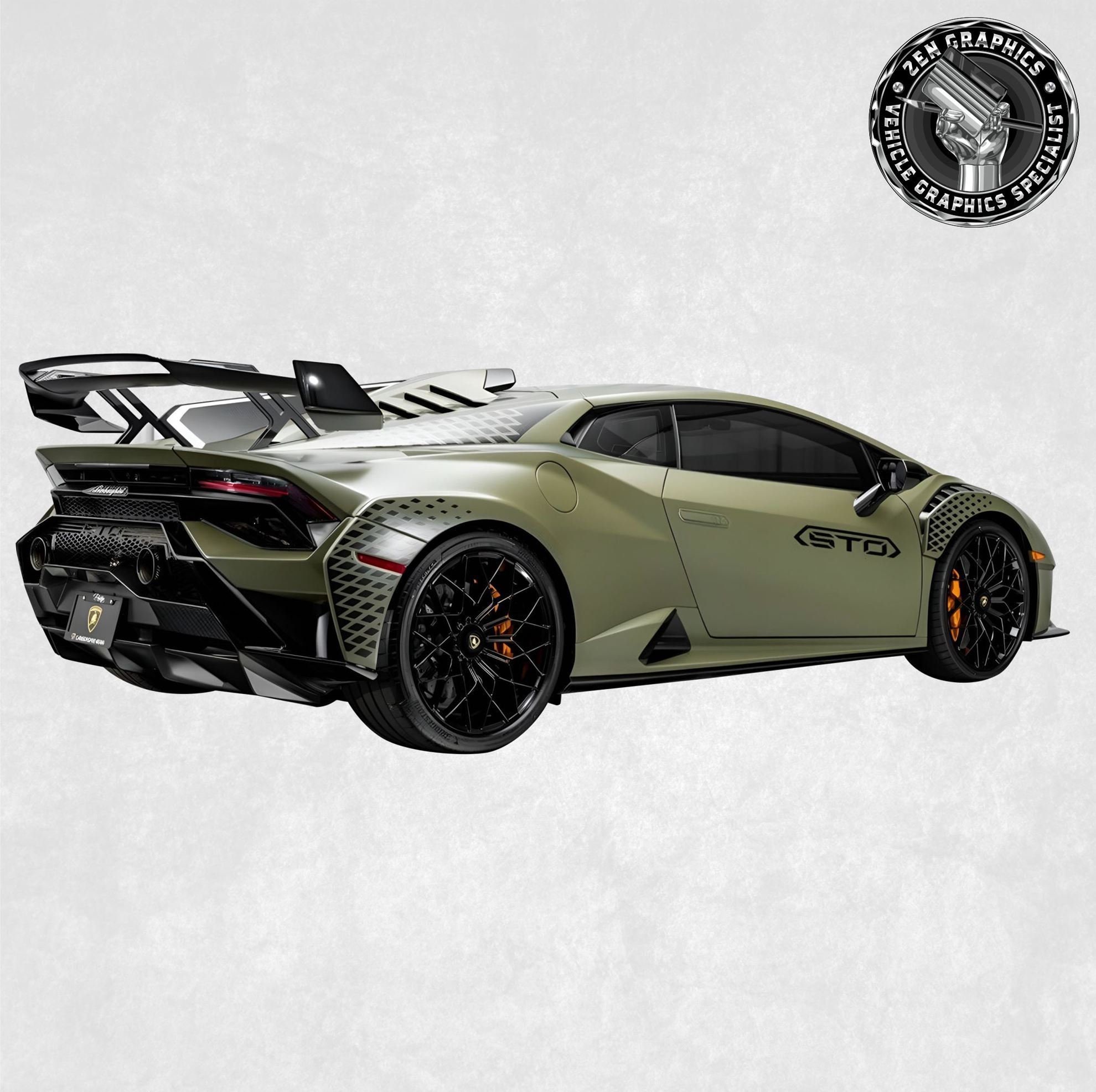 ランボルギーニ・ウラカン グラフィックアート Gryson LBWK Lamborghini Huracan GT - プロイラストレーターがオーダー