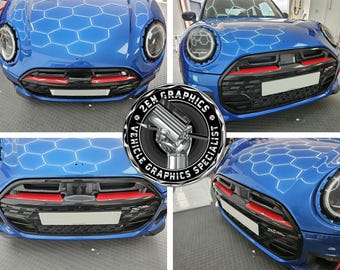 Grille Accents for Mini F66 3 Door / F65 5 Door Hatchback Cooper S JCW Stickers Decals Graphics Adhesive Foils Decorative Vinyl Stripes