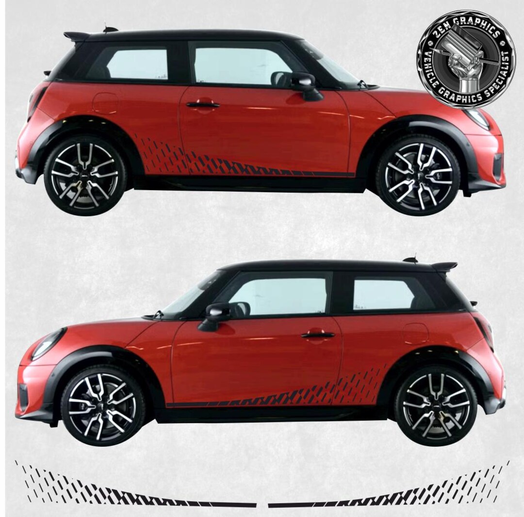 Side Sport Stripes for Mini F66 3 Door Cooper S JCW Works Vinyl Decals ...