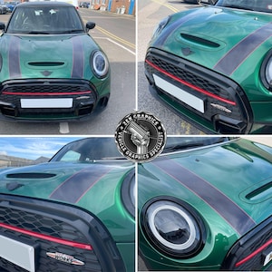 Bonnet Stripes Kit to fit Mini F55 / F56 LCI 2 2022 - 2024 Cooper S JCW Stickers Decals Graphics Foils Adhesive Vinyl Styling Accessories