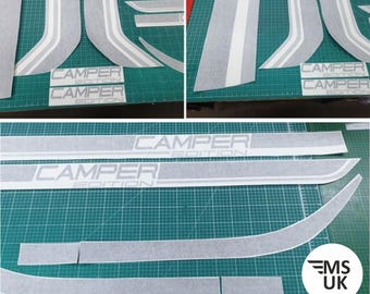 Stripes for Vauxhall Vivaro Renault Trafic Camper 2014 - 2019 side, Bonnet & Roof Graphics  Stickers Decals Hexis Suptac Vinyl decorative
