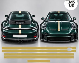 Dual Over the top Stripes for 992 GT3 Touring Vinyl Decals Graphics Decorative Foils Styling OTT Vinyl Accents Stickers