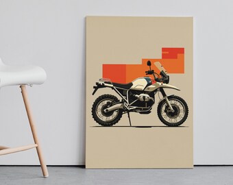 BMW 1250GS Motorcycle Poster, Cross Motor, Motorrad, Motorcycle Print Download, Wall Art, Gallery Wall Art, Printable Art, Digital Download