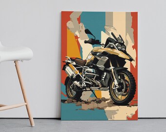 BMW 1200GS Motorcycle Poster, BMW, Motorrad, Motorcycle Print Download, Wall Art, Gallery Wall Art, Printable Art, Digital Download