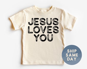 Jesus Loves You Toddler Shirt, Christian Catholic Shirt, Religious Tee Shirt, Sunday Church Tee, Jesus Shirt, (CA-REL66)